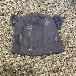 Gray Bear Ear Kids Beanie